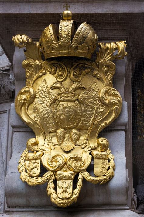 Vienna, Austria: Coat of Arms of the Habsburg Monarchy at the Hofburg ...