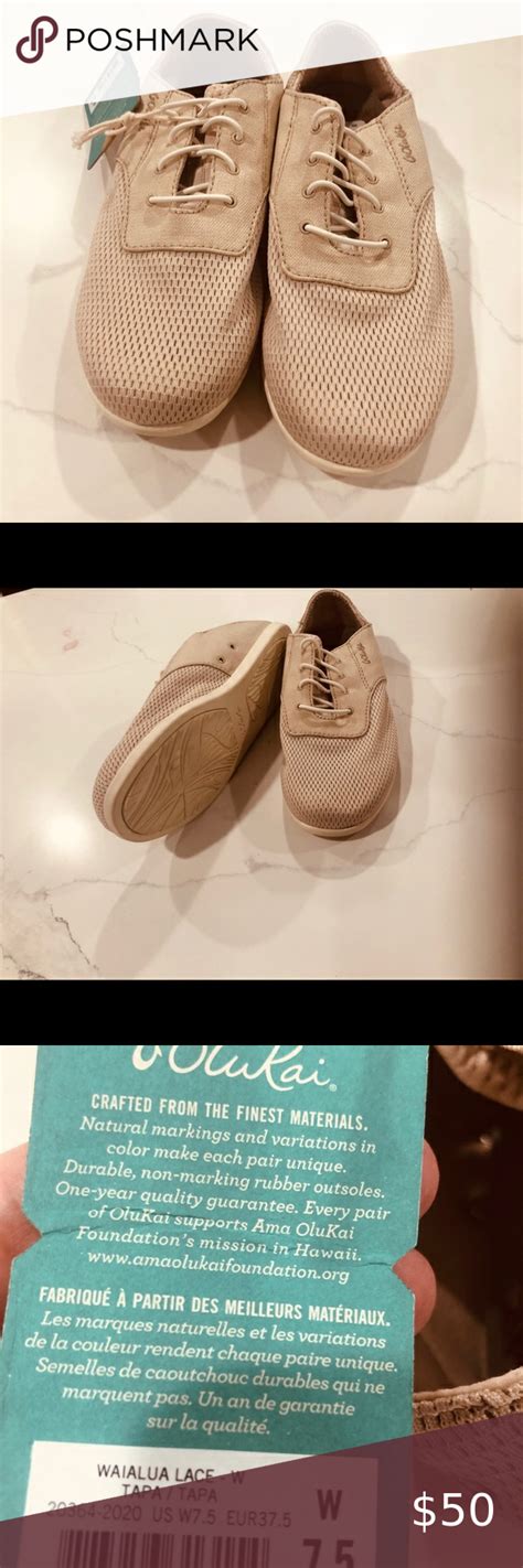 Olukai sneakers Aolukai sneakers NEW with tag light salmon color Embossed logos. Top soft- knit ...