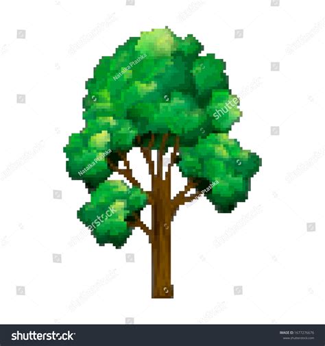 Pixel Art Tree Game 8 Bit Stock Vector (Royalty Free) 1677276676 | Shutterstock