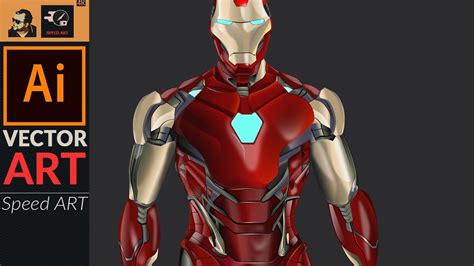 Iron Man Suit in Adobe Illustrator CC | Mark LXXXV | Speed Art - YouTube