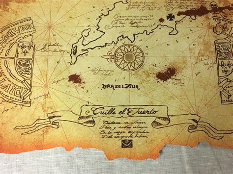 Goonies Treasure Map Prop Replica On Thick Canvas w Strap & Container ...