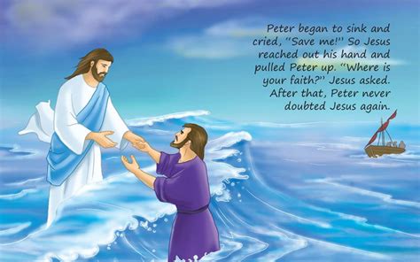 Peter Walks on Water | scanpublishing.dk | Peter walks on water, Walk on water, Miracles of jesus