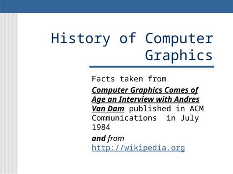 (PPT) History of Computer Graphics Facts taken from Computer Graphics ...