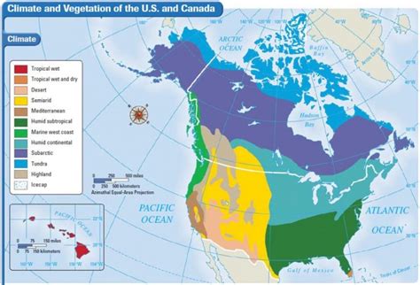 The United States and Canada: Climate and Vegetation