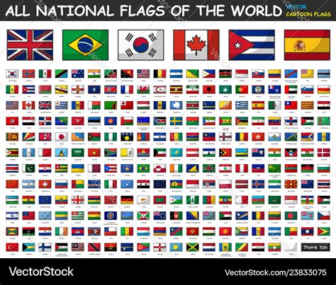 Cartoon World Flags