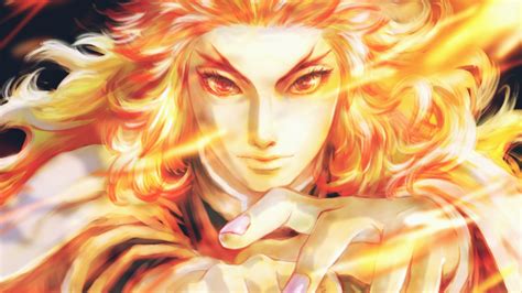 Demon Slayer Kyojuro Rengoku On Fire HD Anime Wallpapers | HD Wallpapers | ID #40957