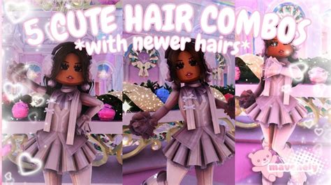 🧸5 CUTE HAIR COMBOS USING THE NEWER HAIRS IN ROYALE HIGH!🧸 || mavchely - YouTube