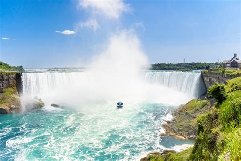 Summertime View of Niagara Falls from Ontario Canada Side. | Wood ...