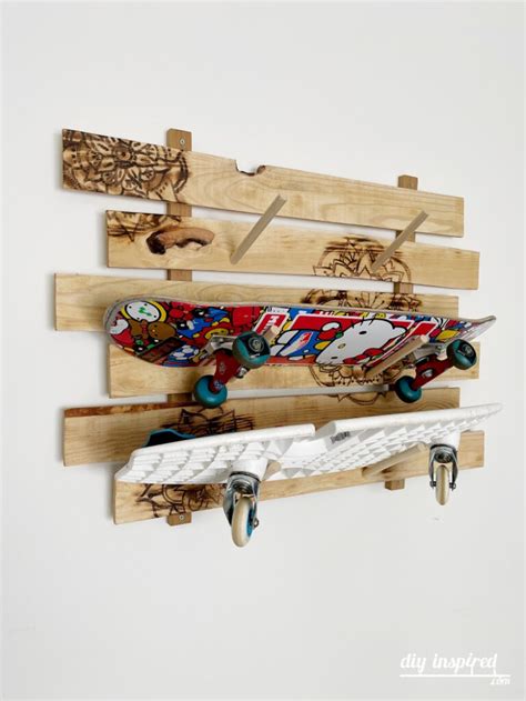 16 Skateboard Rack You Can DIY Easily - DIYnCrafty