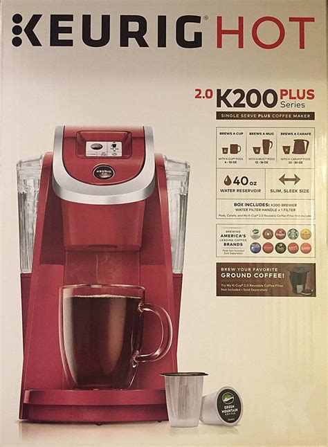 Keurig K200 Plus Series 2.0 Single Serve Plus Coffee Maker Brewer ...