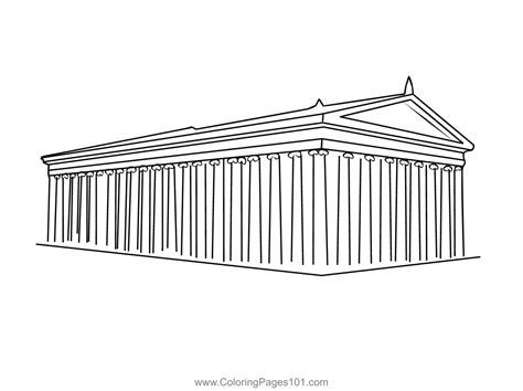 Temple Of Artemis Coloring Page for Kids - Free Turkey Printable ...