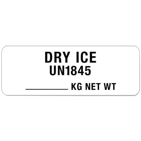 Dry Ice Shipping Label, 3" x 1-1/8" | United Ad Label