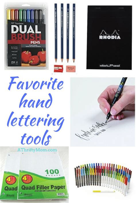 Favorite hand lettering tools - A Thrifty Mom