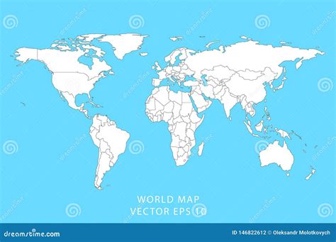 Mappa Di Mondo Dettagliata Con I Confini Degli Stati Programma Di Mondo ...