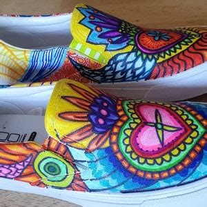 Painted Shoes. Sharpie Shoes. Art Shoes. Skater Shoes. Flying Heart ...