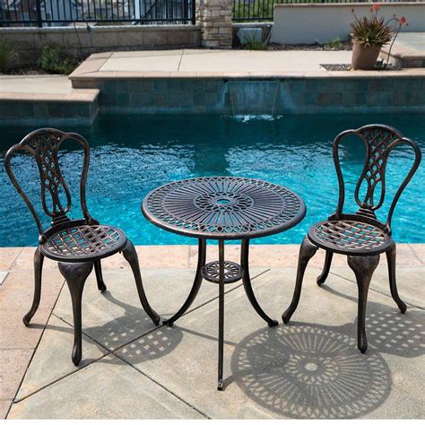 Globe House Products GHP 2-Pcs Bronze Cast Iron Antique Finish Chairs ...