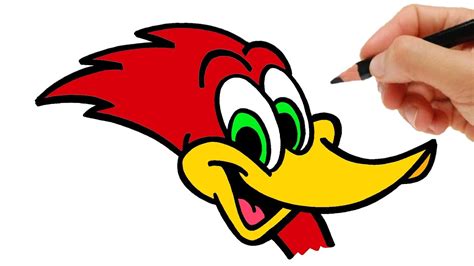 HOW TO DRAW WOODY WOODPECKER EASY - YouTube