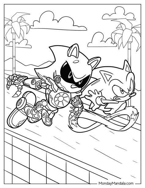 24 Metal Sonic Coloring Pages (Free PDF Printables)