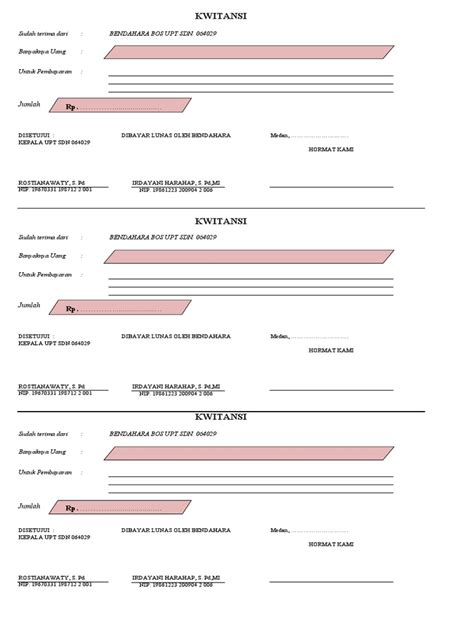Kwitansi Sekolah TERBARU | PDF