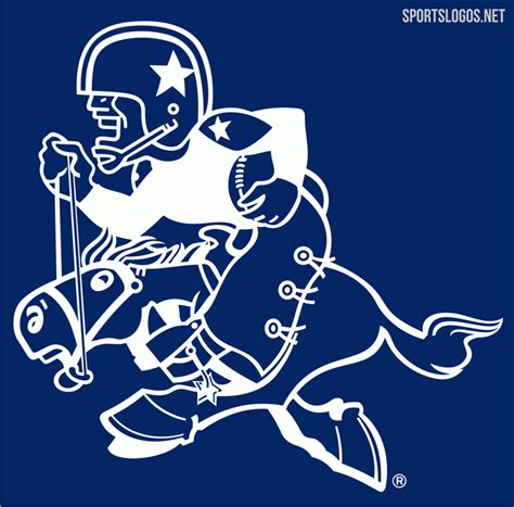 Dallas Cowboys Alternate Logo (1960) - A cowboy carrying a football on a horse. | Dallas cowboys ...