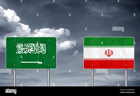 Conflict between Saudi Arabia and Iran Stock Photo - Alamy