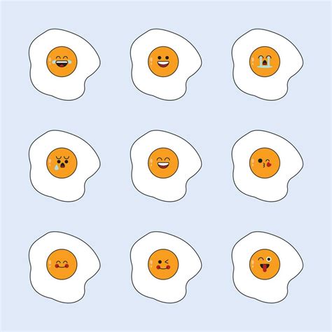 Set of Sunny side up eggs. 31728275 Vector Art at Vecteezy