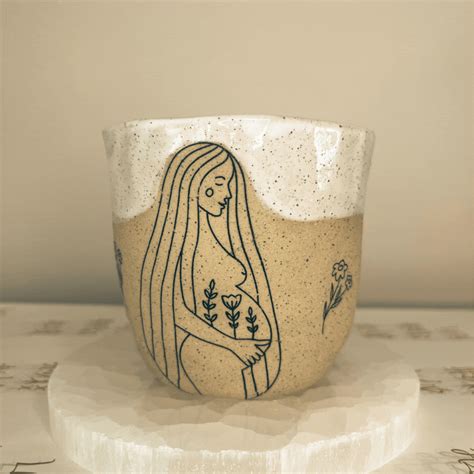 Divine Pregnancy | Hand Made Ceramic Mug 250ml – Spirit Of Cacao