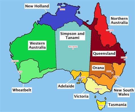 Map Of Australia Continent With Countries - Tybie Iolanthe