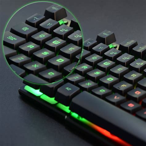 Gaming Keyboard Rainbow Color LED Light Up usb Wired Large Size 605963988763 | eBay