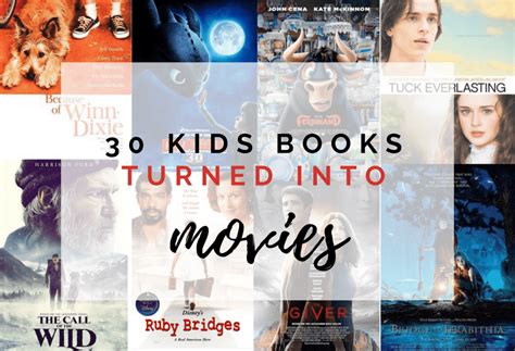 30 Fantastic Kids' Books Turned Into Movies | Family Movie Night - Maestra Mom