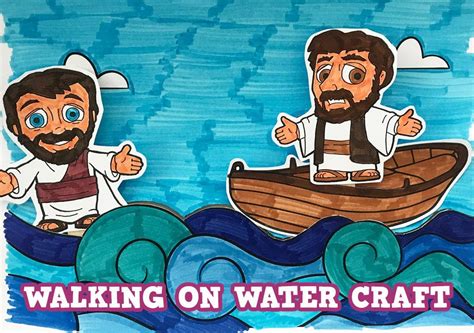 ‘Peter and Jesus Walk on Water’ Craft Picture Bible School Crafts ...