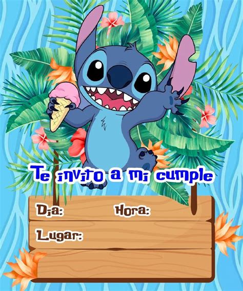 Invitación stitch / lilo y stitch / cumpleaños / fiesta / invitación di ...