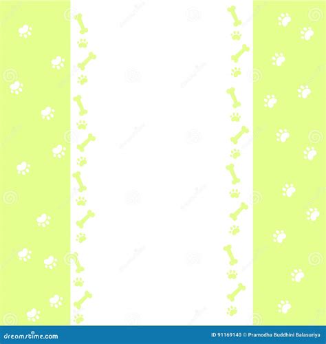 Animal Footprint Design on White Background Stock Vector - Illustration of hound, card: 91169140