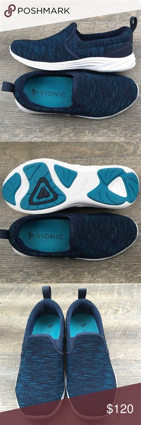 VIONIC Women's Orthotic Slip On Sneakers Navy NWOT | Slip on sneakers ...