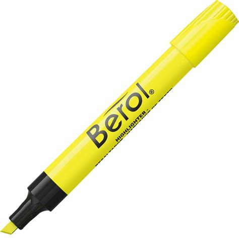 Berol, SAN64324, Chisel Tip Water-based Highlighters, 12 / Dozen - Walmart.com - Walmart.com