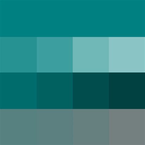 Teal Color Palette: Shades, Tints, and Tones