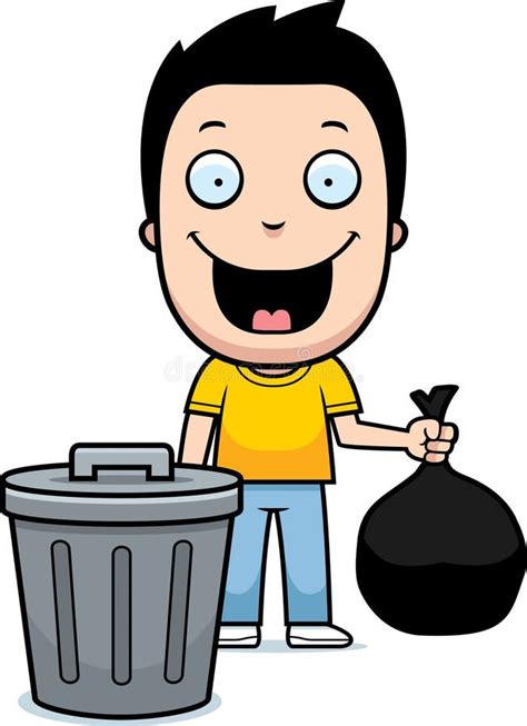 Cartoon Boy Trash Stock Vector - Image: 47524885