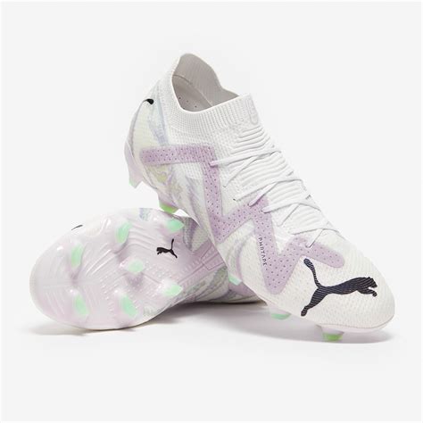 Puma Future Ultimate Brilliance FG/AG - Puma White/Puma Black/Spring Lavender - Mens Boots | Pro ...