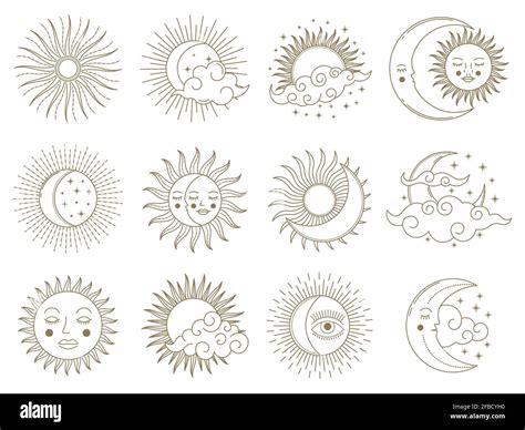 Sun moon symbols hi-res stock photography and images - Alamy