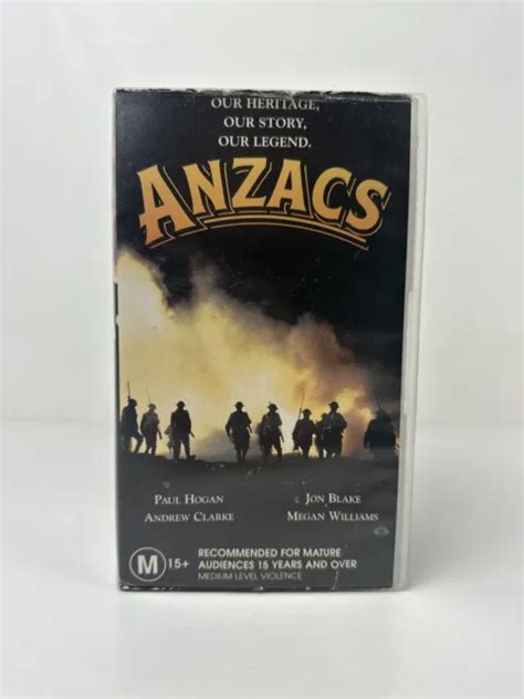 ANZACS VHS 3 Tape box set Paul Hogan Jon Blake WW1 TV series $12.95 ...