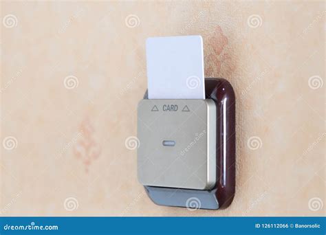 Closeup of Hotel Room Key Card in Electronic Lock Stock Photo - Image ...