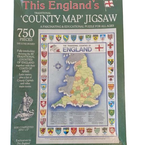 750 Piece This England Country Map Jigsaw (s)