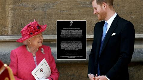 Read Prince Harry's touching tribute to the Queen in full as he praises ...