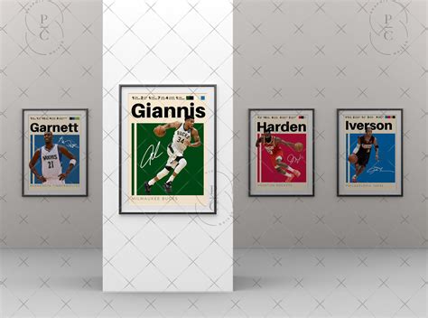 Giannis Antetokounmpo Poster, Basketball Print, Sports, Wall Décor, NBA ...