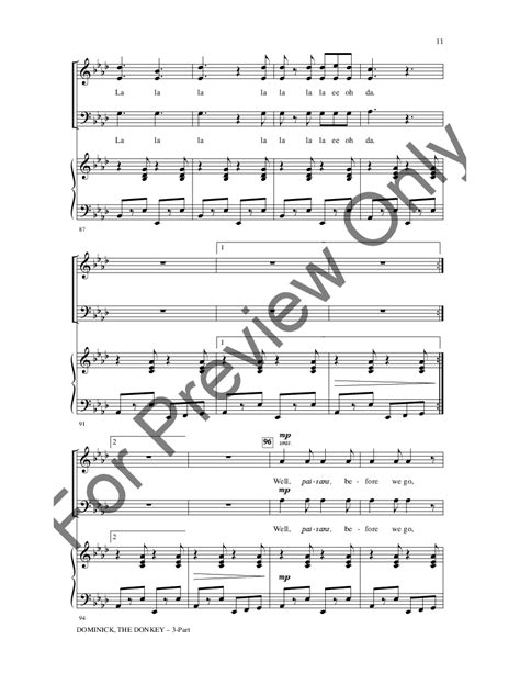 Dominick the Donkey (Three-Part Mixed ) arr. | J.W. Pepper Sheet Music