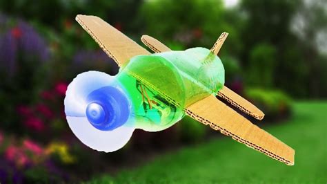 How To Make Flying Aeroplane At Home , Using Plastic Bottle and Cardboard