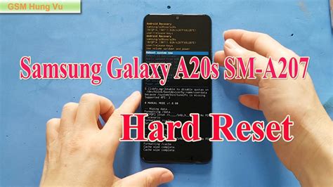 Hard Reset Samsung Galaxy A20s SM-A207 forgot Pattern lock Android 10. - YouTube