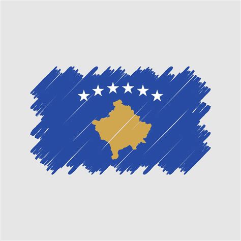 Kosovo Flag Brush Vector. National Flag 10961262 Vector Art at Vecteezy