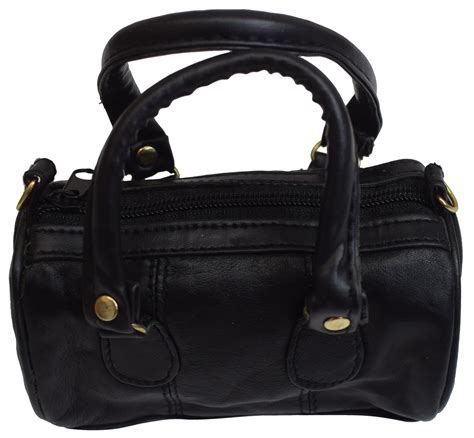 Genuine Leather Ladies Black Small Shoulder Bag Purse Girls Cute Handbag - Walmart.com