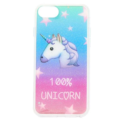 100% Unicorn Glitter Phone Case - Fits iPhone 6/7/8 | Claire's